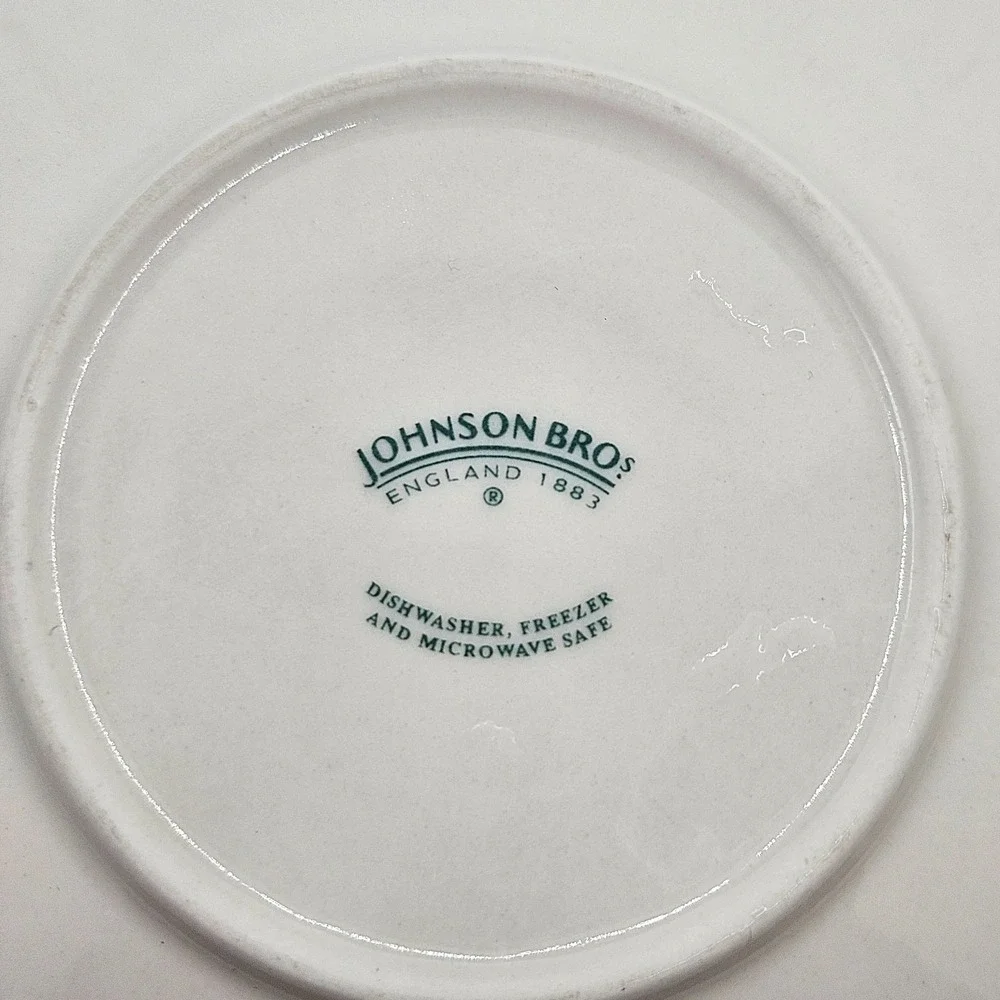 Vintage Johnson Bros Old‎ Britain Castles Pink Transferware Tea Saucers Set of 4